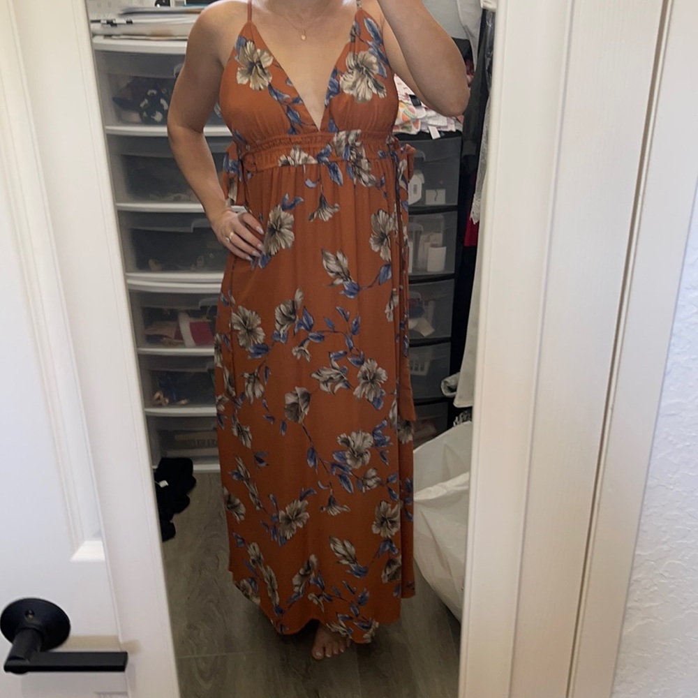 Small floral floor length dress